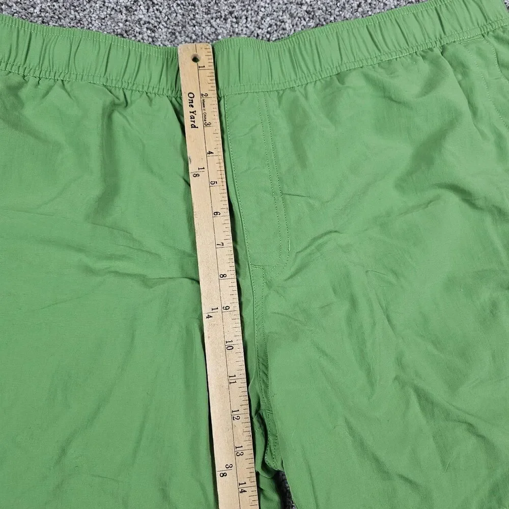 North Face Swim Trunks Mens 2XL Green Board Shorts Mesh Lined Flash Dry Beach